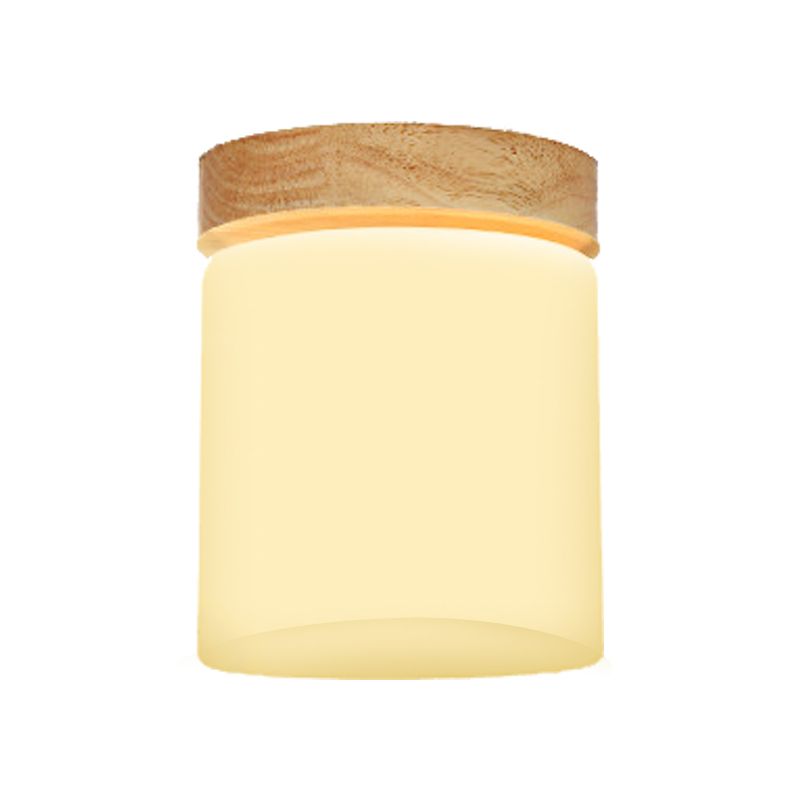 Frosted Glass Geometrische Flush Mount Light Nordic 1 Light Flush Ceiling Light Halterung in Weiß für Korridor