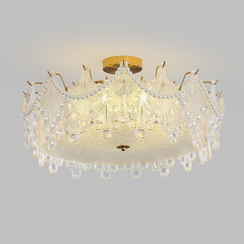 Creative Ceiling Light Contemporary Glass Flush Mount Light Fixture for Sitting Room