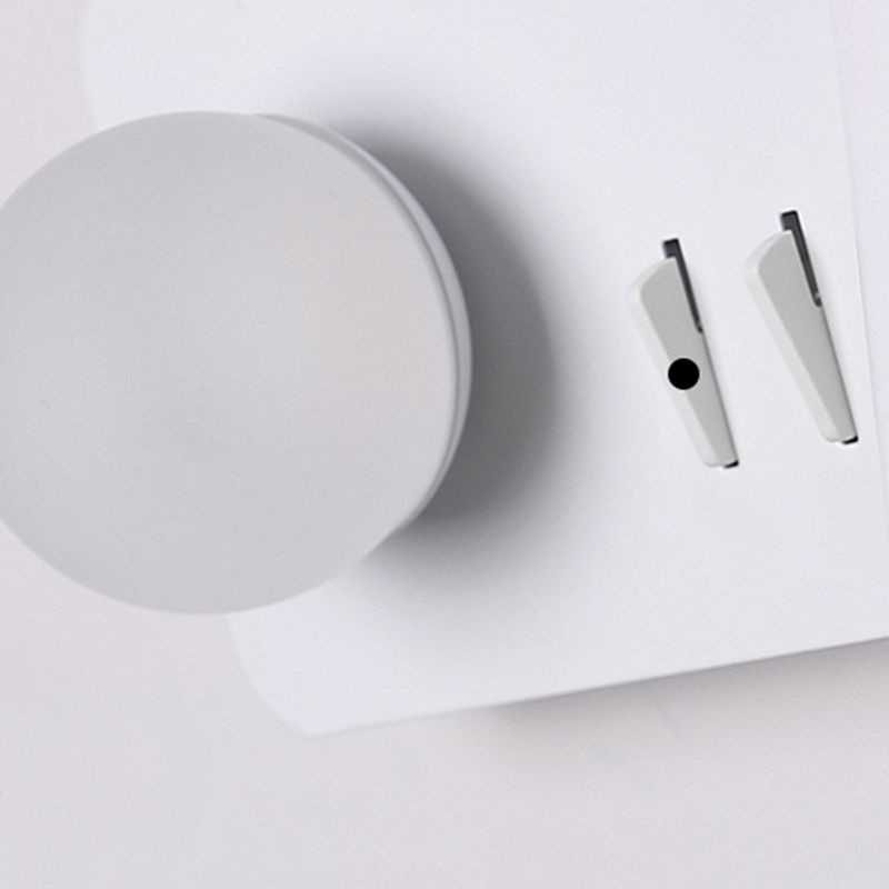 Lampada a parete in metallo moderno a parete in metallo bianco a 2 luci luci rettangolari di scarico rettangolare