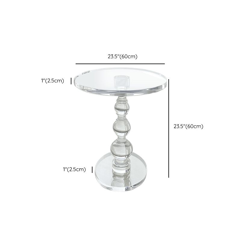 Plastic Round Side End Table Pedestal End Table for Living Room