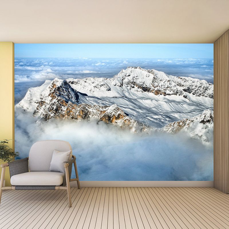 Magnificent Mountain View Mural Wallpaper Mildew Resistant for Bedroom Decor