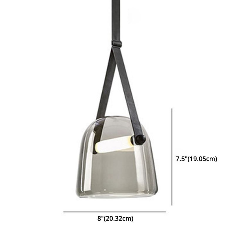 Nordic Modern 1 Light Pendant  Lamp Bell Glass Pendant Lighting  for Living Room