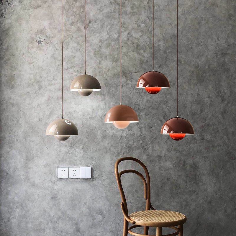 Luminaires pendentifs de style nordique 1 lumière minimaliste macaron suspendu