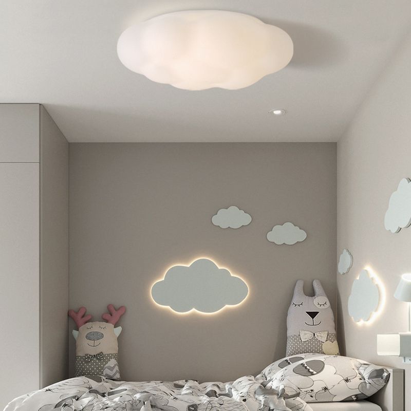 Single White Modern Flush Mount Lighting Acrylic Ceiling Light for Bedroom