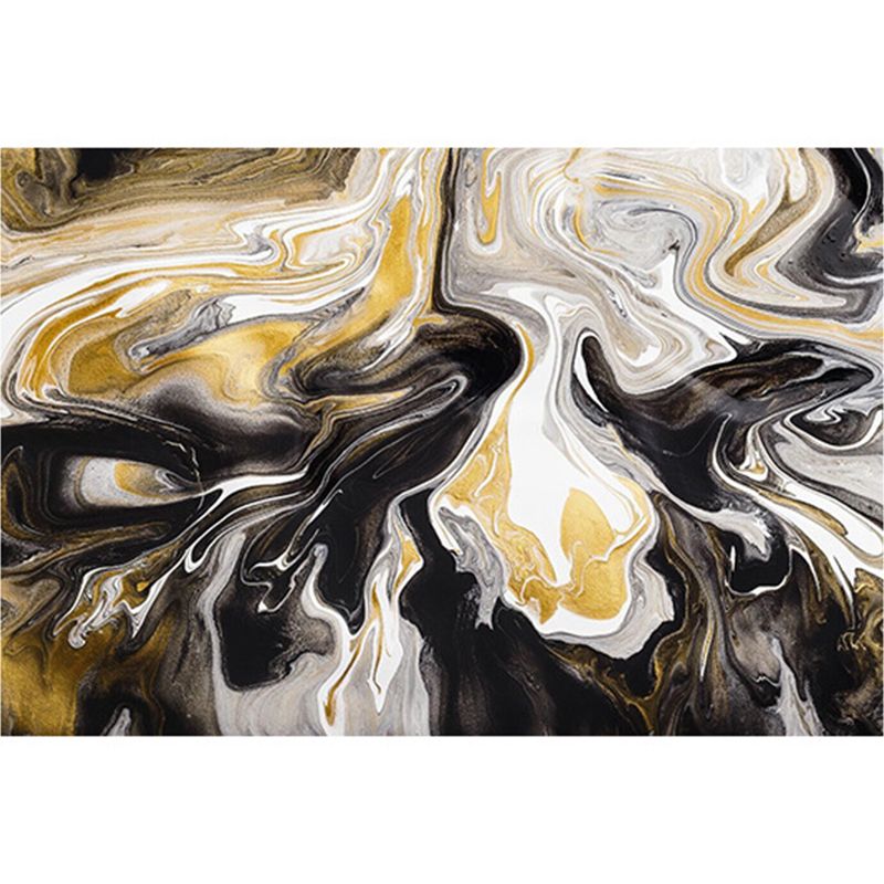 Zwart eenvoudig tapijt polyester abstract patroon tapijt wasbaar tapijt voor woonkamer