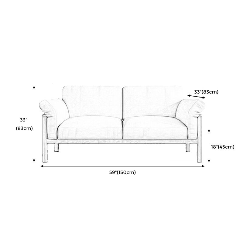Pillow Top Arm Sofa Cushions 32.68" D x 32.68" H Slipcovered Sofa