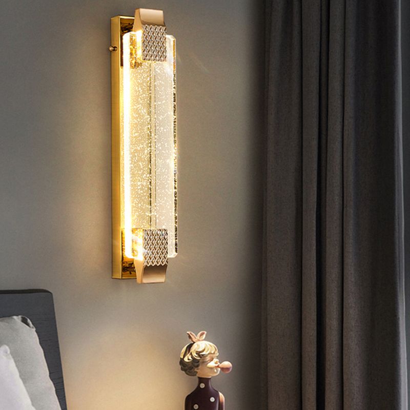 Modern LED Wall Lamp Simple Wall Mount Lamp with Crystal Shade for Bedroom