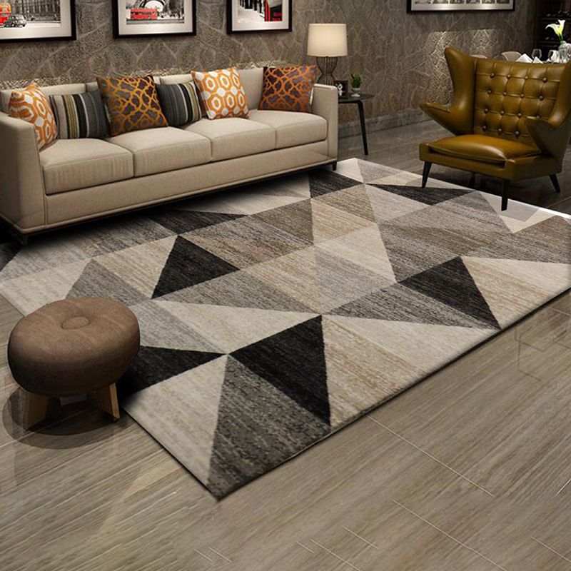 Simplicity Asymmetrical Graphic Design Rug Modern Creative Polyester Indoor Rug Friendly Washable Carpet for Home Decor