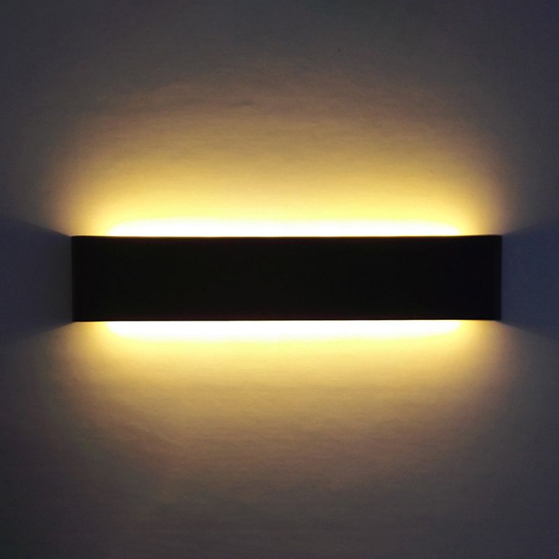 Moderne minimalistische stijl rechthoek muur gemonteerde ijdelheid lichten metaal ijdelheid armaturen