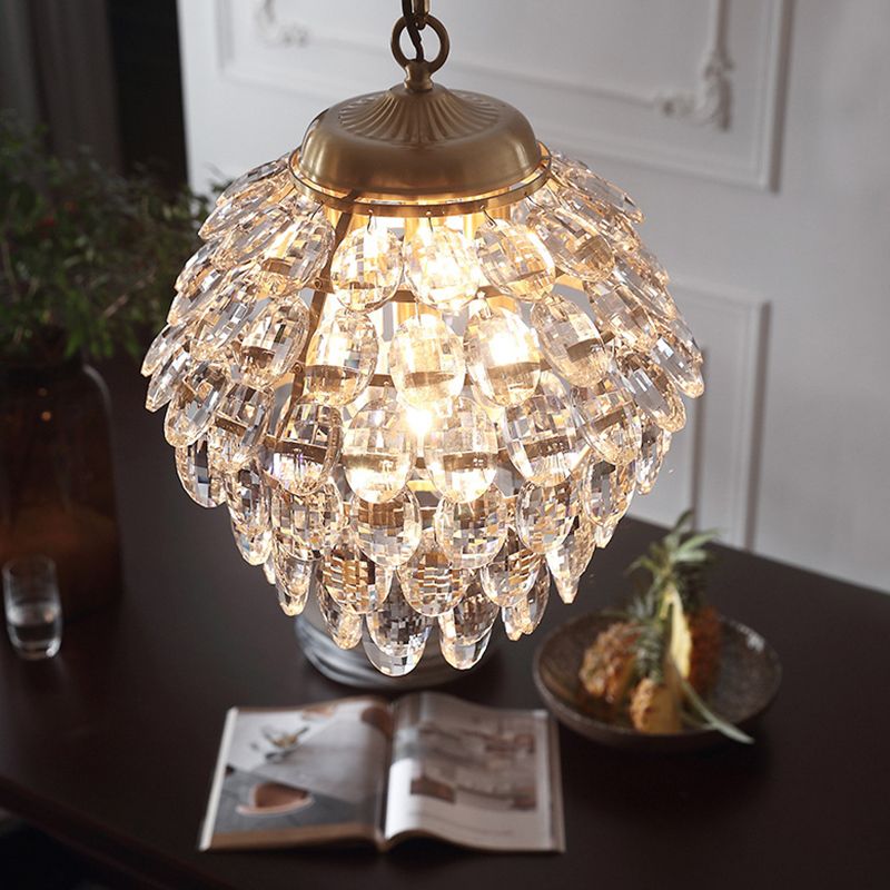 Crystal Chandelier Lighting Fixture Countryside Chandelier Pendant Light for Sitting Room
