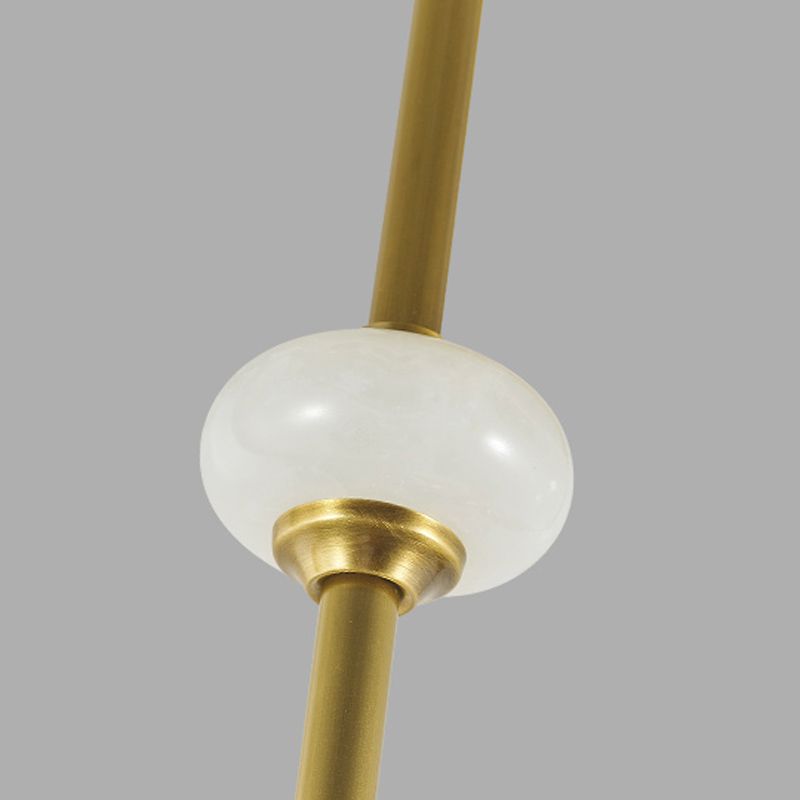 Modern Cylinder Island Lighting Fixtures Glass 3 Light Pendant Lights in Gold