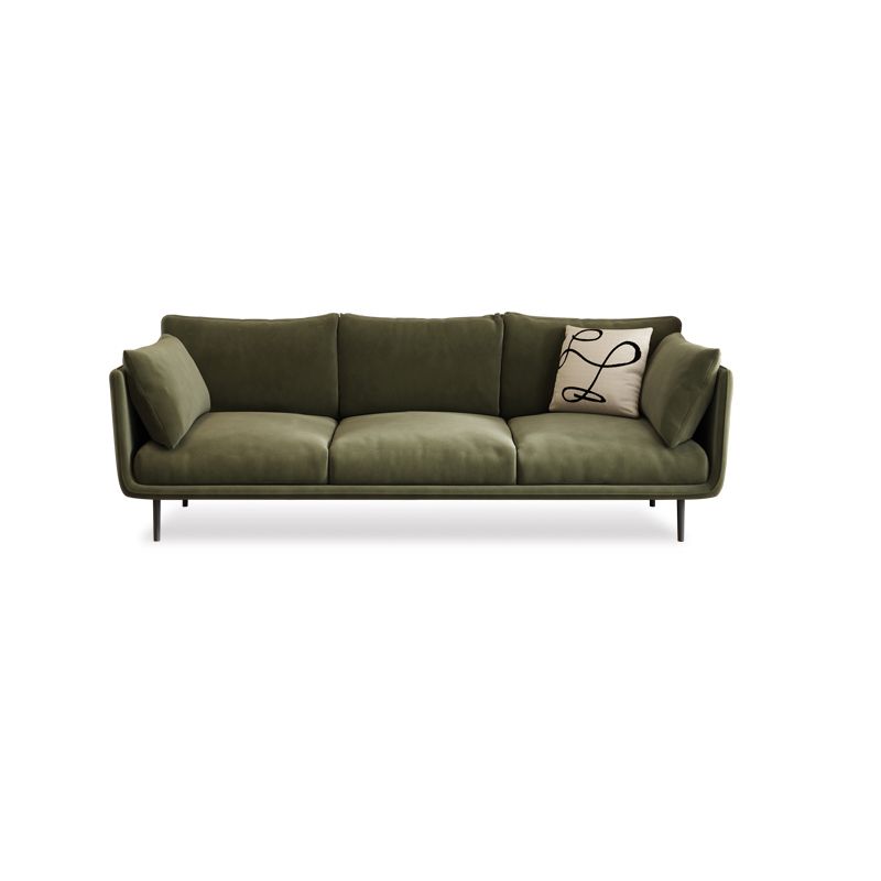 Contemporary Sofa CouchStandard Square Arm Settee Bench with Pillows