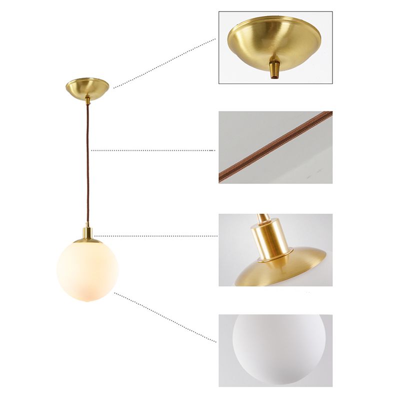 Sphärische Opalin-Glas-Suspensionsbeleuchtung einfach