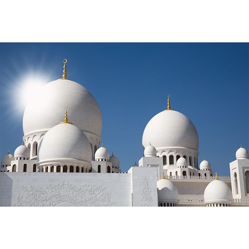 Contemporary Photography Style Building Mural Wallpaper Mildew Resistant for Room