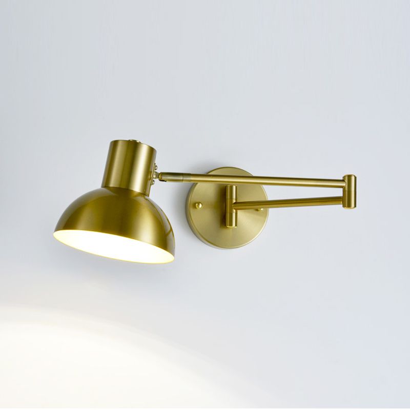 1 Light Swing Arm Wall Lamp Simplicity Metal Wall Mounted Light Fixture
