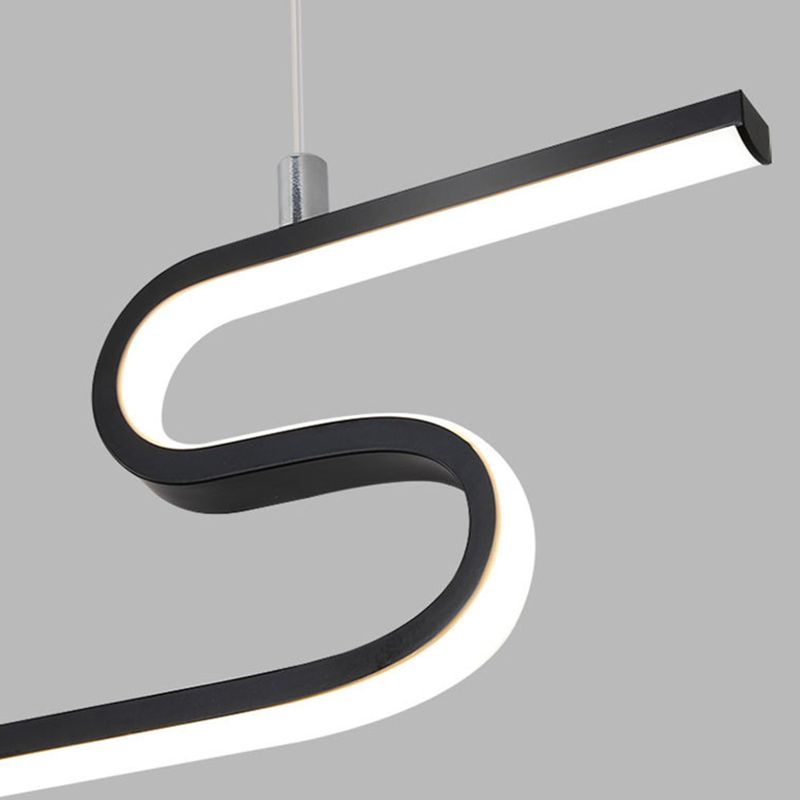 Luci a sospensione sospesa in metallo Lampade sospese lineari moderne per sala da studio