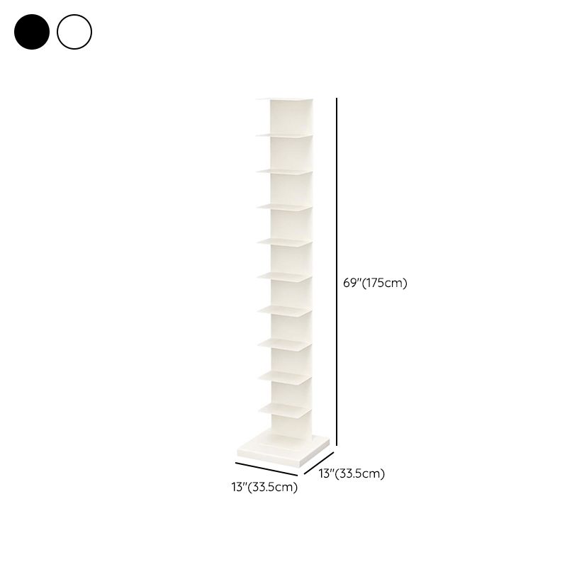 Closed Back Bookshelf Vertical Metal Shelves Included Bookcase for Study Room