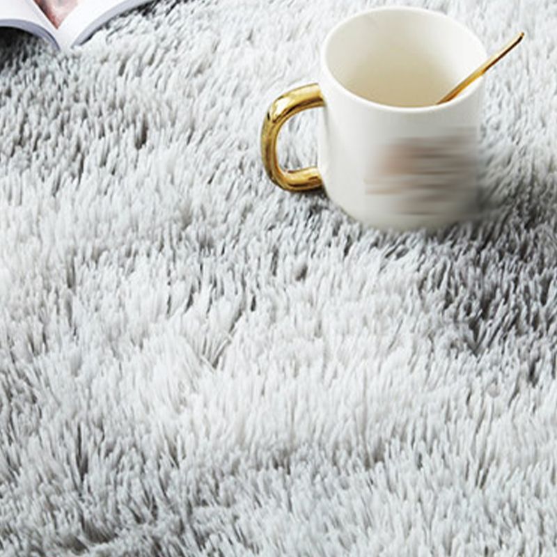 Simple Area Carpet Modern Solid Color Polyester Carpet Non-Slip Area Shag Rug for Living Room