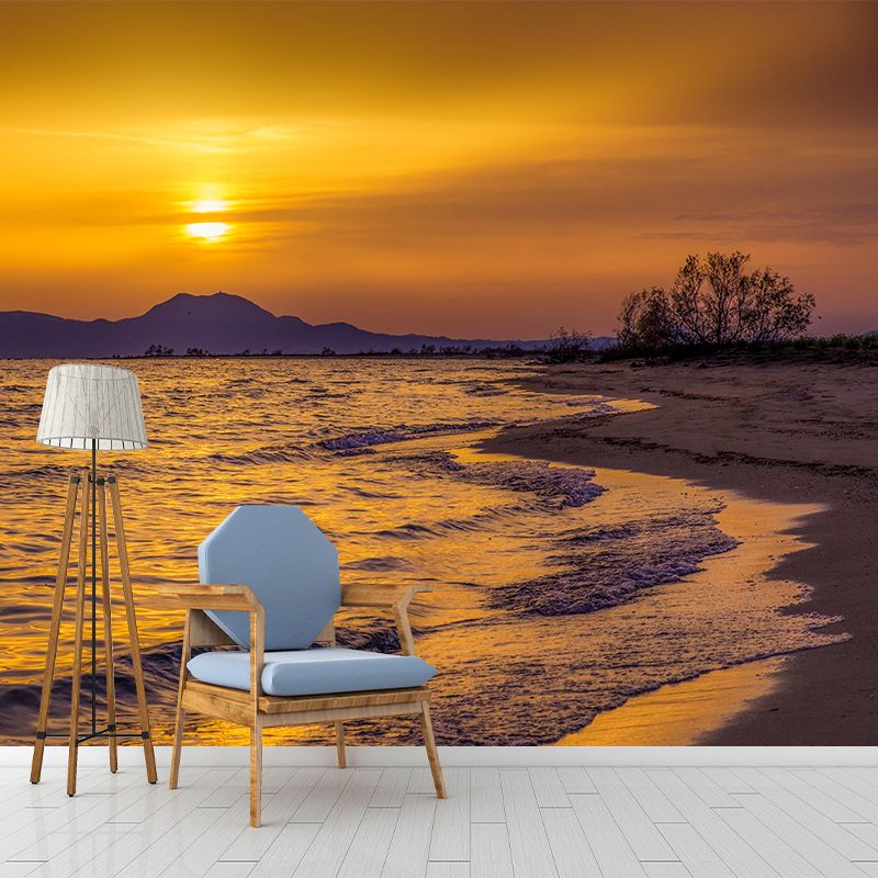 Beautiful Seascape Mural Horizontal Photography Eco-friendly for Bathroom Floor