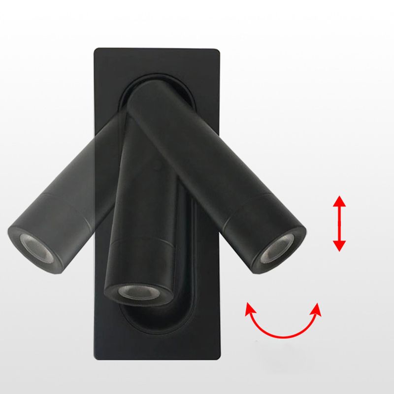 Black Metall Wandleuchte moderne Wandmontage Leuchte Leselampe für Schlafzimmer