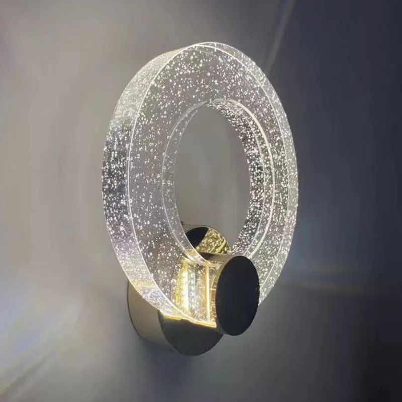 1 Light Circle Wall Lamp Simplicity Metal Wall Mounted Light Fixture