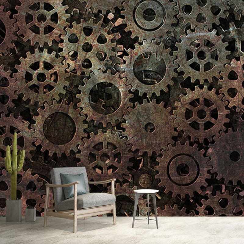 Metal Gear Mildew Resistant Wallpaper Photography Sleeping Room Wall Mural