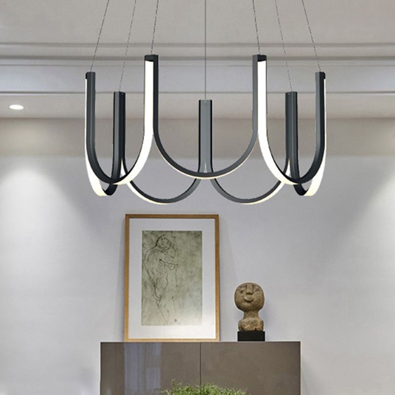 Lineaire kroonluchter verlichtingsarmaturen Moderne multi-head suspensie hanglampen