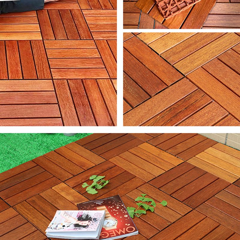 Outdoor Patio Water-resistant Composite Wooden Snapping Deck Plank