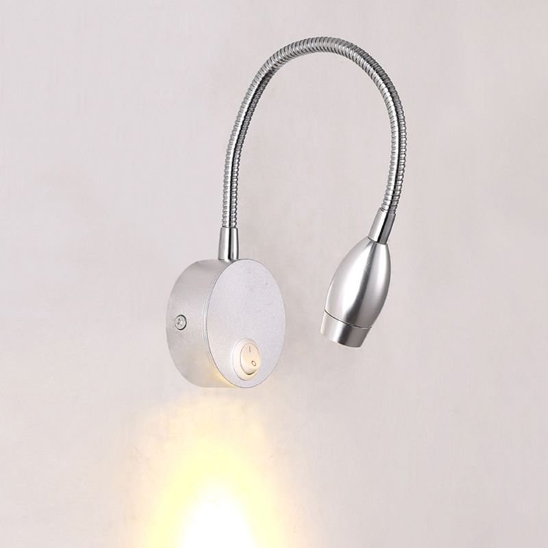 1-licht ronde wand SCONCE Moderne eenvoudige stijl glazen wandverlichting in goud en zwart