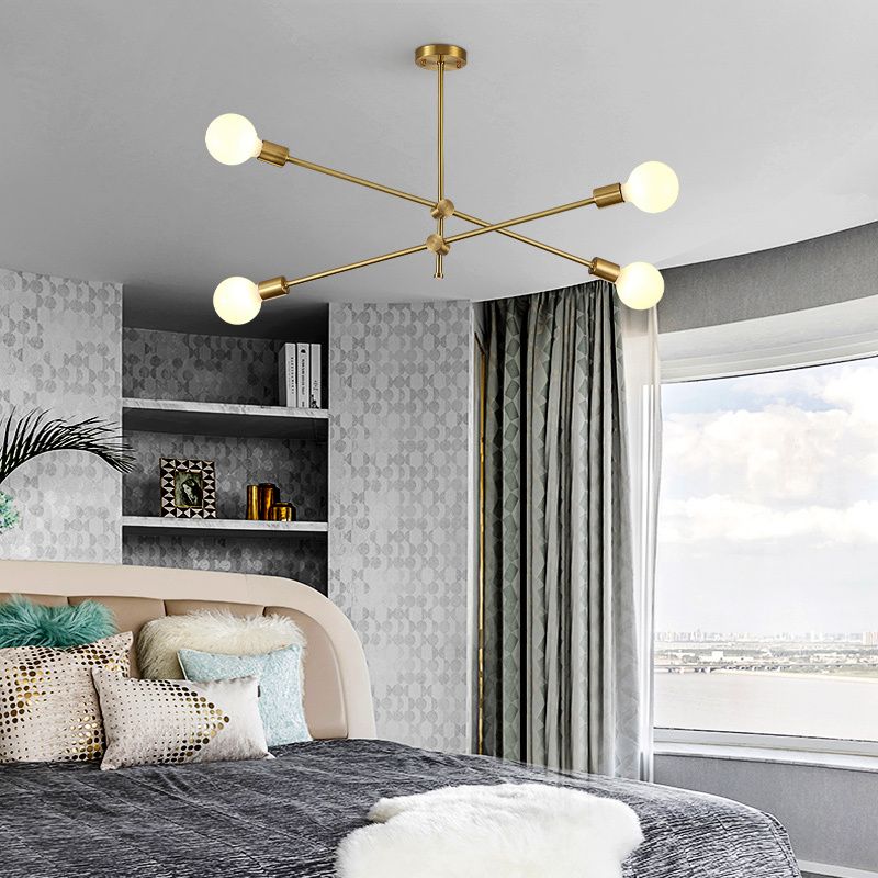 Moderne stijl metalen kroonluchter verlichtingsarmatuur multi -lights sputnik hangende plafondlampen