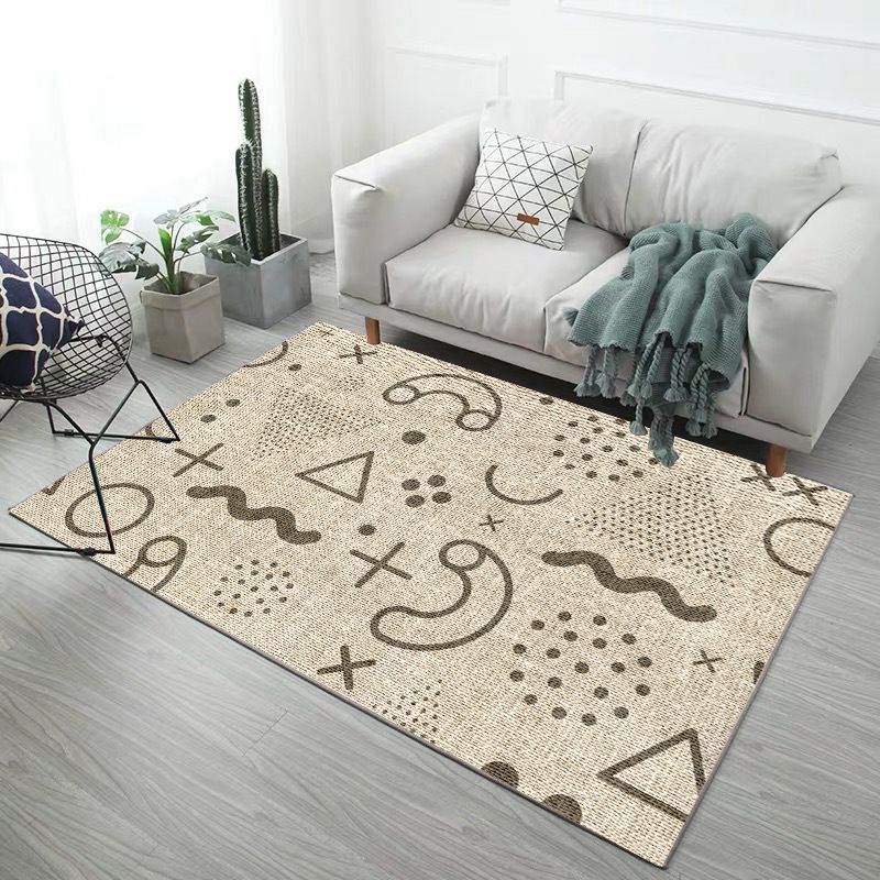 Minimalistischer, moderner Teppich für den Innenbereich, mehrfarbiger geometrischer Teppich, rutschfester, schmutzabweisender, maschinenwaschbarer Teppich für die Heimdekoration