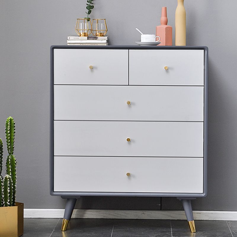 Solid Wood Accent Chest with Drawer Contemporary Side Cabinet