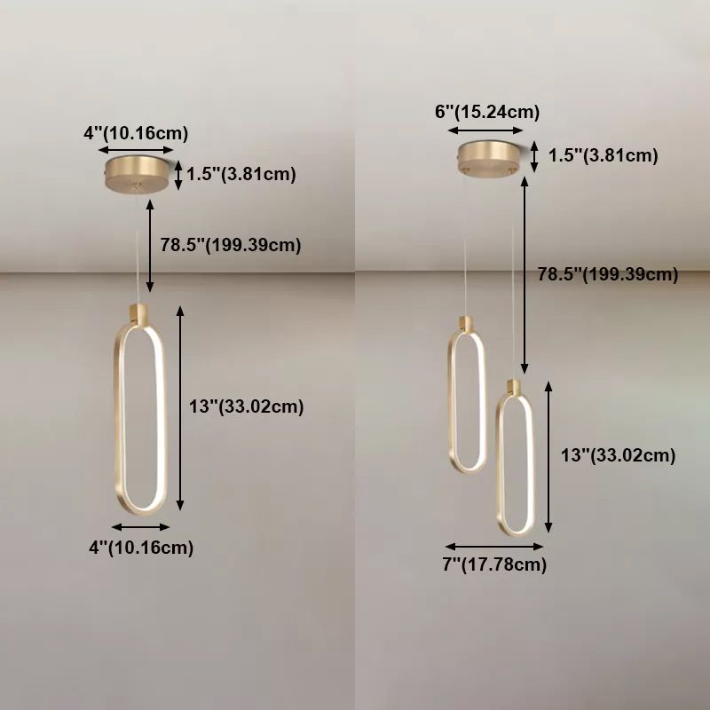 Modern Style Hanging Light Fixture Strip Shape Pendant Light with Silica Gel Shade