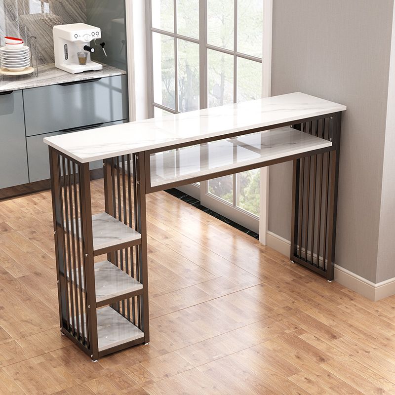 3 Pieces Table and Stool Set Modern Rectangular for Dining Room