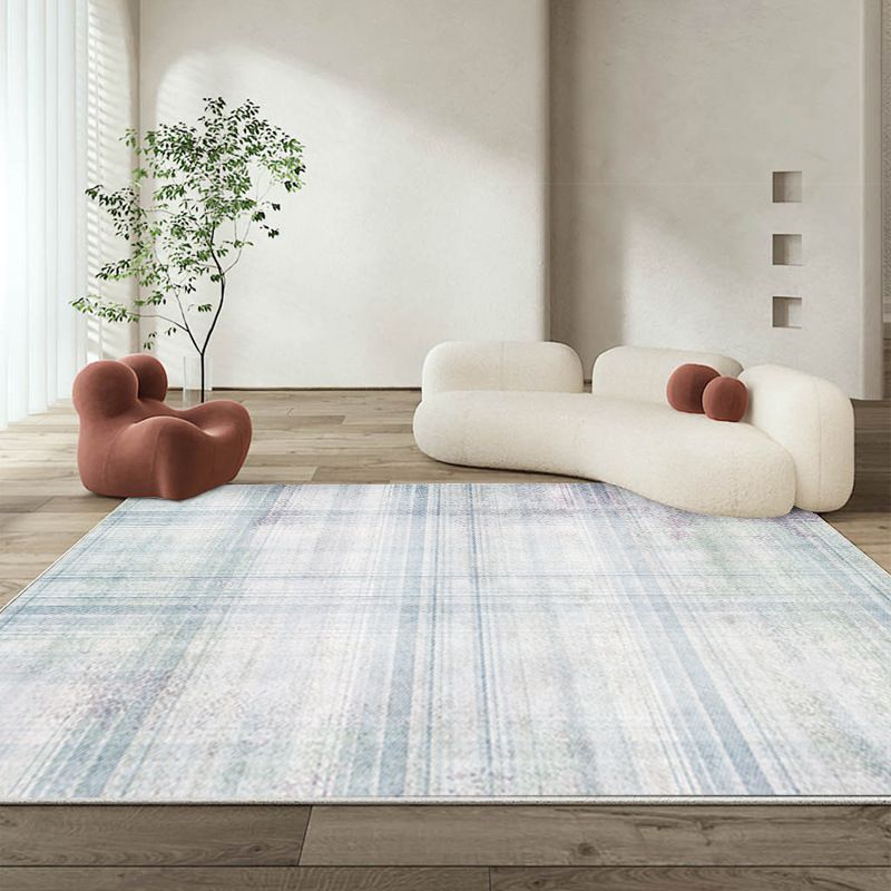 Abstract Style Living Room Rug Abstract Carpet Polyester Washable Area Rug