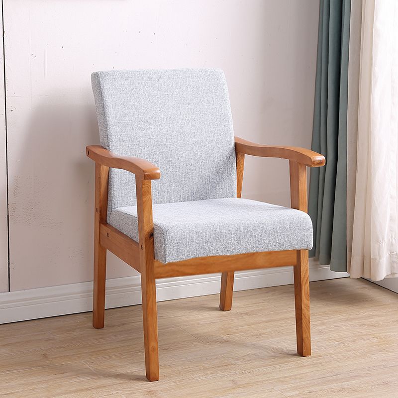 Mid-century Modern Style Fabric Arms Included Accent Armchair