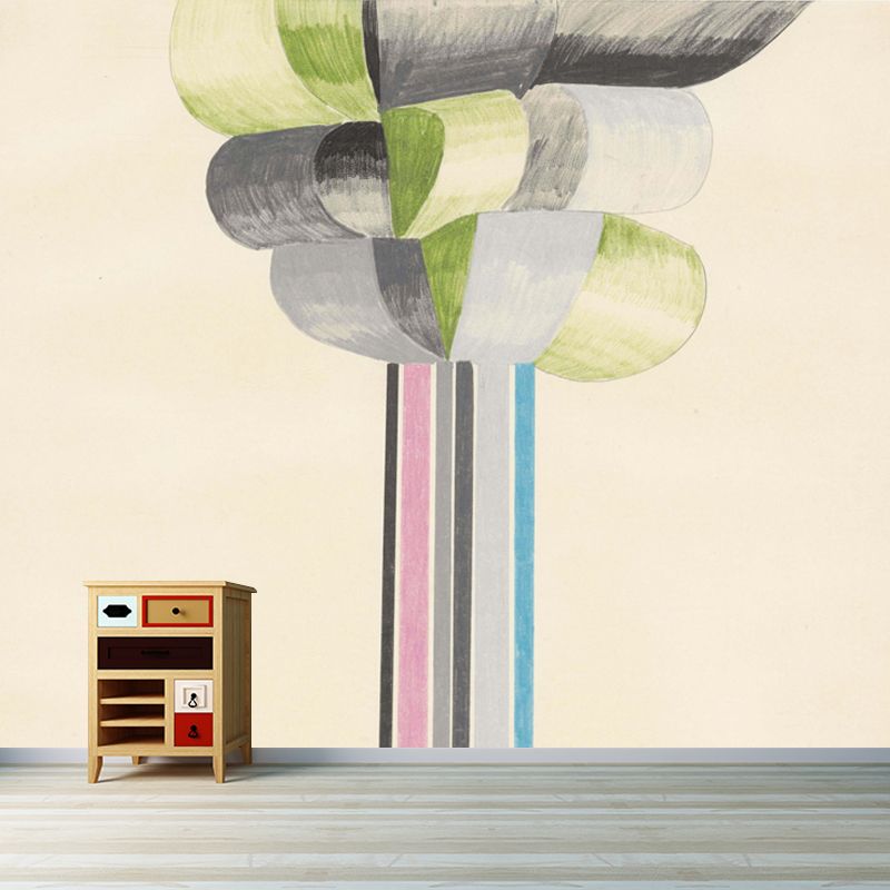 Illustration Ribbon Wall Murals Custom Size Wall Art for Living Room, Made to Measure