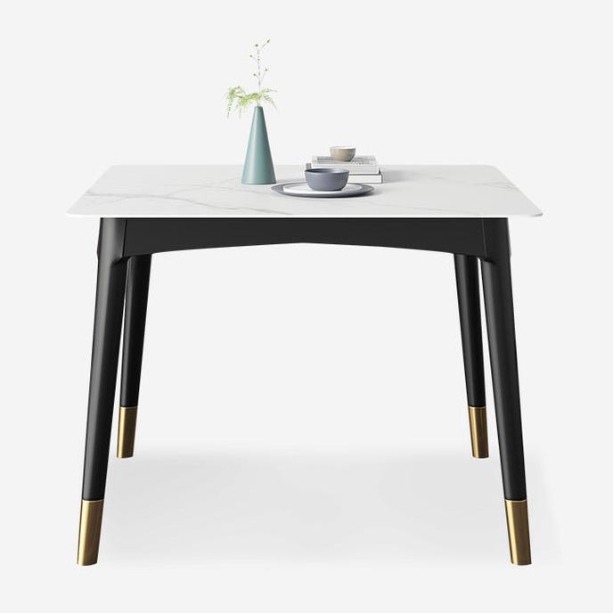 Stone Dining Room Collection Industrial Style Square 4 Legs Furniture for Home