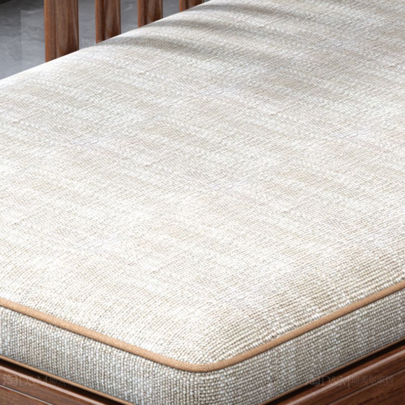 Cushioned Cotton Blend Chaise Lounge Daybed in Walnut of 72.4" W