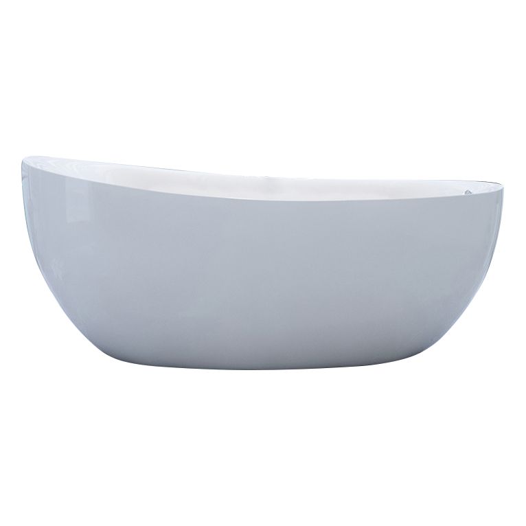 Modern Slipper Bathtub Freestanding Acrylic Soaking White Bath