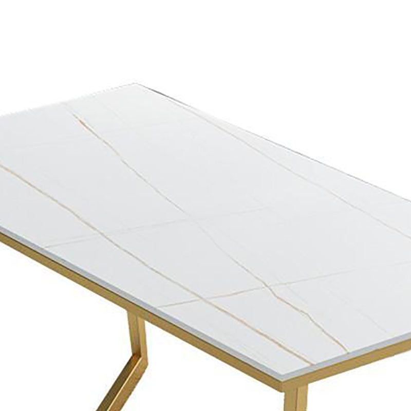 Glam Style 1/5 pièces Ensemble de restauration Rectangle Table de table de table pour salle à manger