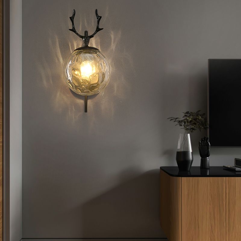 Ball Wall Mounted Lamps Modern Style Glass 1 Light Wall Lighting Ideas