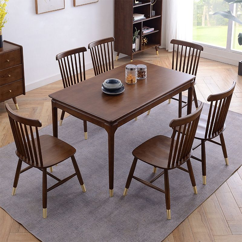 Contemporary Wooden Dining Set Standard Height Dining¬†Room¬†Table¬†Set for Home Use