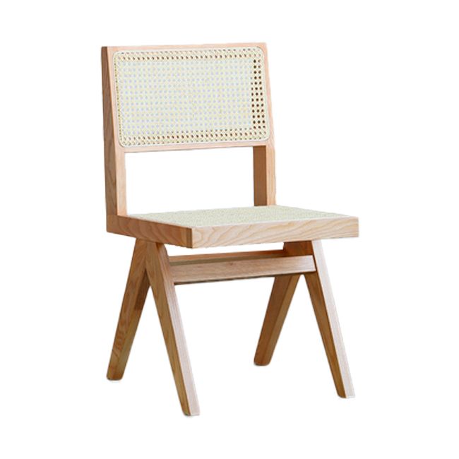 Sillas de comedor de estilo tradicional, silla lateral sin brazos de cocina con patas de madera