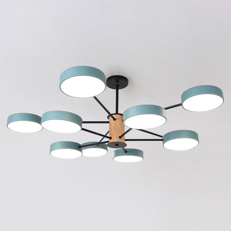 Moderne stijl cilinder kroonluchter verlichtingsarmaturen multi -lights metalen hangende lampen