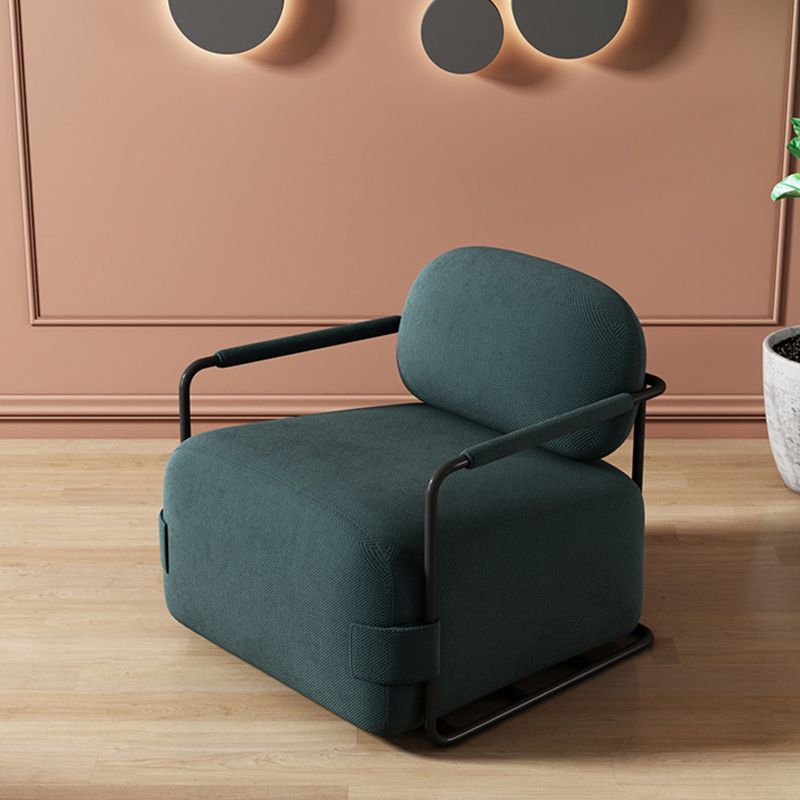 26.77" Wide Metal Arm Chair Velvet Accent Armchair for Bedroom