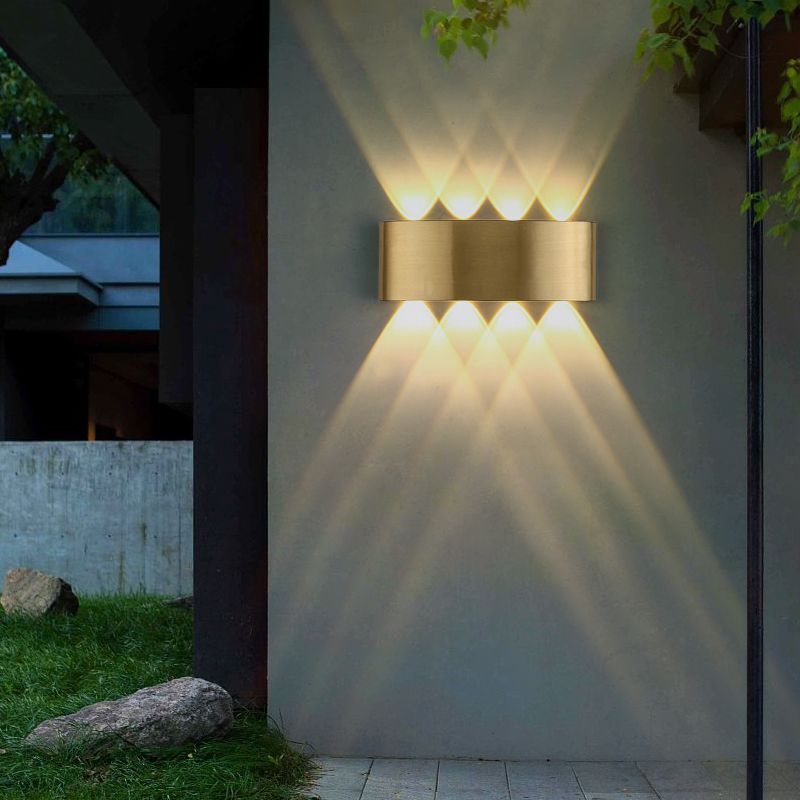 Modern Luxury Style Gold Geometric Wall Sconces Metal Wall Lighting Fixtures