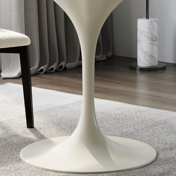 Ronde tulpen moderne eettafel witte toon vaste tafel met sinteren steen
