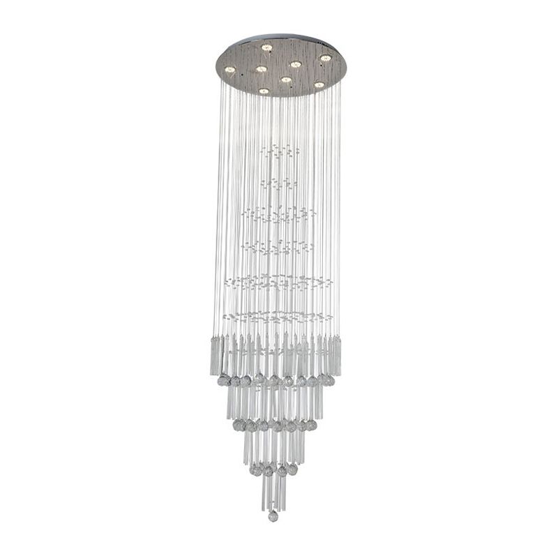 Tiers conico a LED a pendente modernista modernista cristallo cristallo pendolo per soggiorno