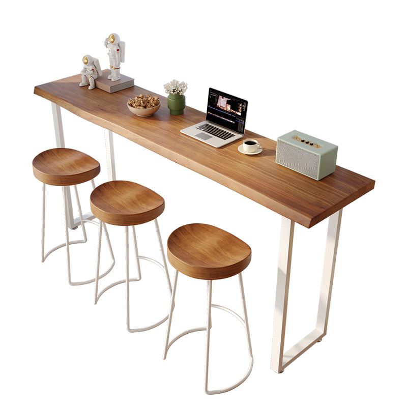 Contemporary Counter Height Table Solid Wood Bar Dining Table